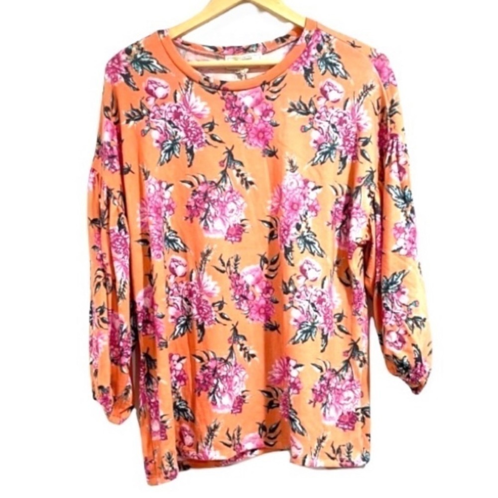 Floral shirt super soft knit floral 1x plus NEW no comment